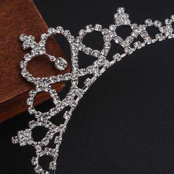 Set med 2 babyflicka prinsesskrona strass kristall tiara -
