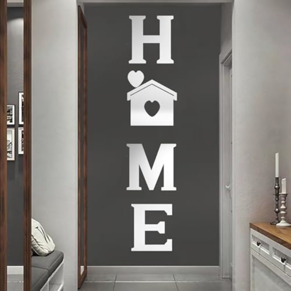 20x22cm Veggdekor Oppgradering Hjem Skilt Speil Hjem Decor Speil Veggklistremerker Stue Decor Akryl Veggdekor Soverom