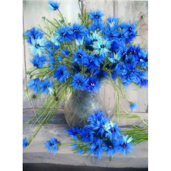 30x40 cm - 20 5D DIY Diamantmålning, Blomsterkomposition