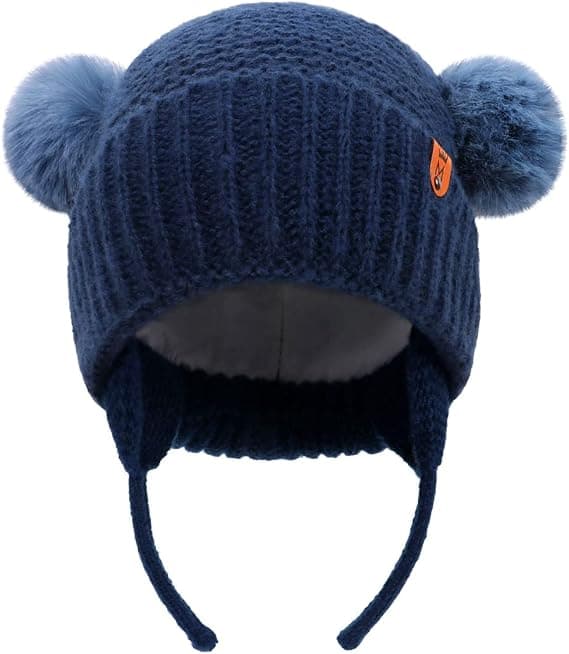 Vinterhatte til baby Vinter varm hat Vinter hat hue med øre F