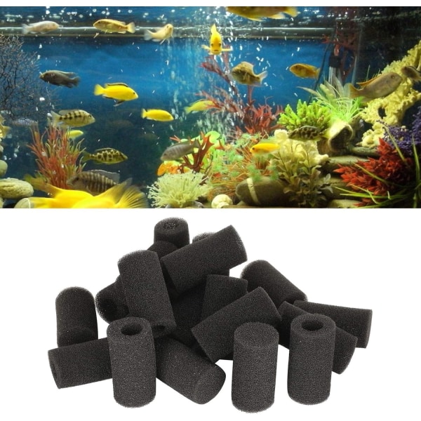 (Stort hål) 20-pack filtersvamp akvarium förfilter skum ersättning
