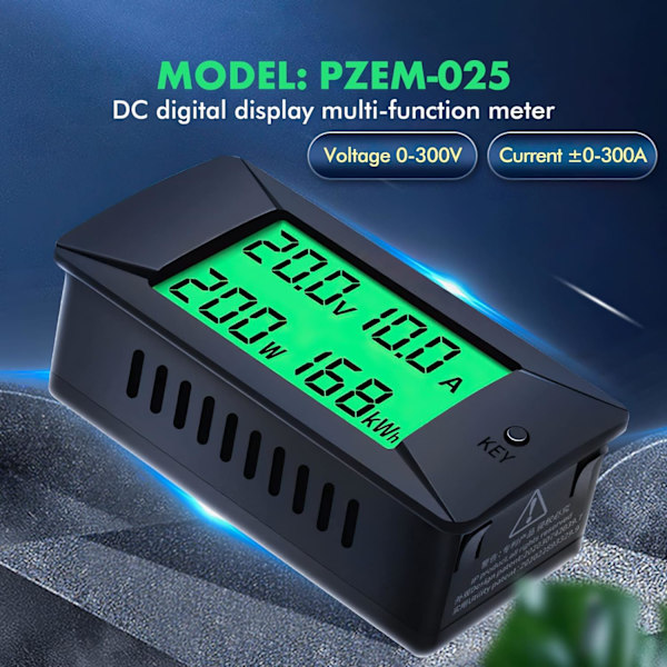(200A) Digital Amperemeter Voltmeter, PZEM-025 Elektrisk Mätare DC Voltme