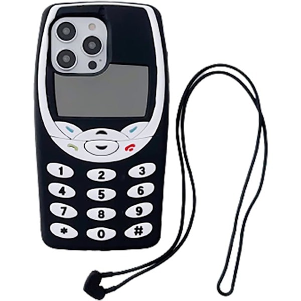 1 stk 3D Klassisk Retro Telefon Cover til iPhone 14 Pro Max 6.7\", 3D Sød Kawaii Charmerende Retro Telefon Kvinder Piger Teenagere Børn Så