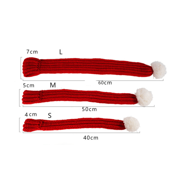 (S) Hundens julekostyme juleskjerf stort rødt kjæledyrskjerf