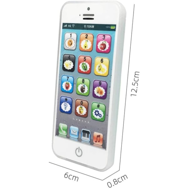 2 kpl - Lasten lelumatkapuhelin, ​Englannin oppimiskone kosketusnäytöllinen matkapuhelin Kevyt Musica