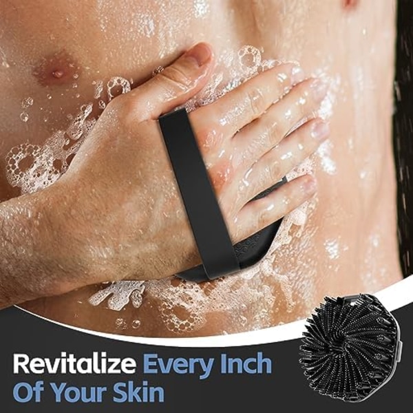 Silikonkroppsskrubb, Exfolierande Kroppstvättsskrubb, Duschkroppsborste för Effektiv Duschexfoliering