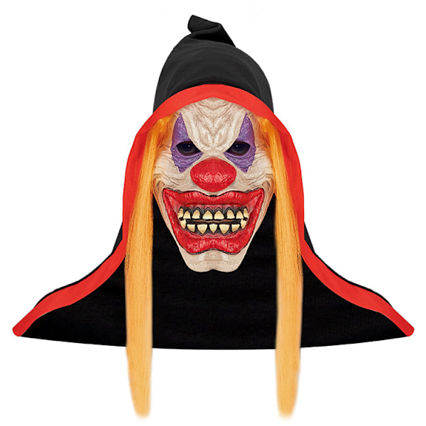 Halloween Mask Lilla Rödluvan Rolig Clown Skräck, Halloween Vuxen Mask Latex Huvudskydd Devi