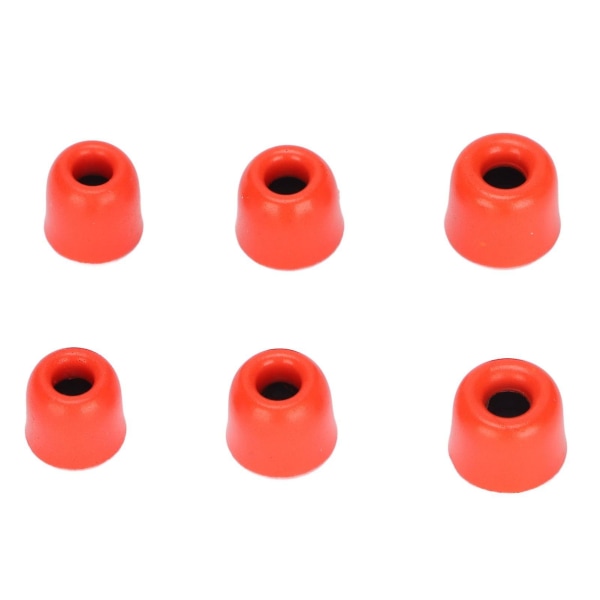 6 stk røde minneskum-ørepropper for 4,5-5 mm ørepropper -