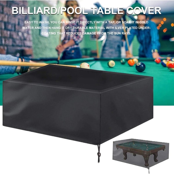 Billiardborddeksel, Svart 8 Ft Beskyttelse Full Dekning Billiar