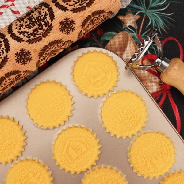 Julekake Stempler - Festlige Høytidsrunde Design for Pregede Formet Kaker - Ideelt for Baking med Jul