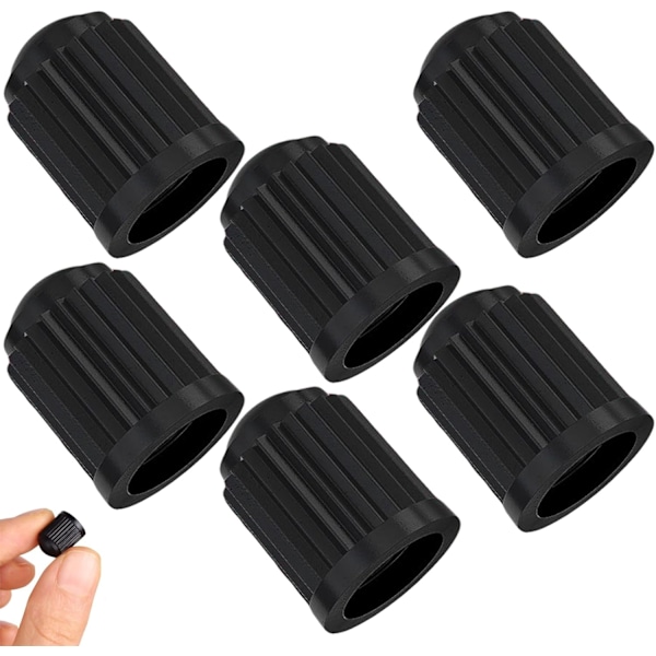 （1.2×1×1cm）6 Stycken Ventilkåpor för Bildäck, Ventilkåpor, Bildäckskåpor, Bilventilkåpor, Universella Ventilkåpor, Svarta för Bi