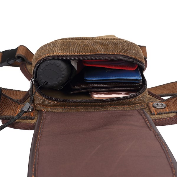 Benpose motorcykel lærred rytter taske ben fanny pack drop taske