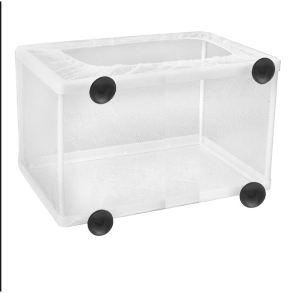 Akvarium fisk isoleringsbox, 26 * 15 * 15,5 cm, stort kläckningsnät, fiskinkubator akvarium fisk