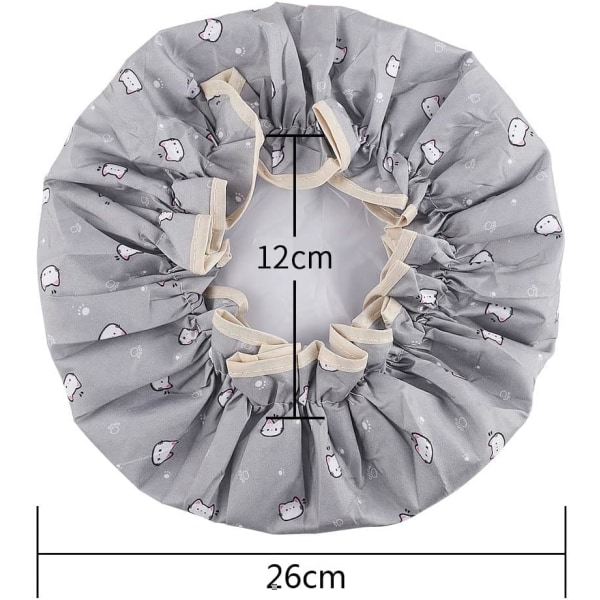 2PCS Duschmössor, Återanvändbar Hår Duschmössa Dubbel Lager Vattentät