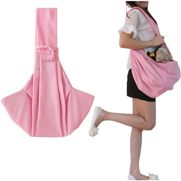 Bæretaske til kæledyr, rejsetaske til katte, hunde, op til 16 lbs (Pink)