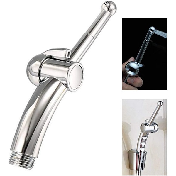 Håndholdt bidet 7 hulls spray spray justerbar for toalett B
