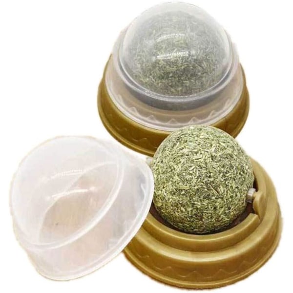 2-pack kattgräsbollar, ren naturlig mynta