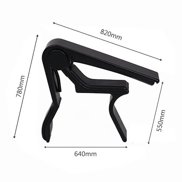 Guitar Capo String Akustisk & Elektrisk Guitar Capo Capo til akustisk guitar (Sort)