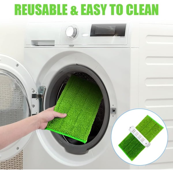 3 kpl Mop-Vaihtosuutin Swiffer WetJet -suihkumopeille, Pestävä Mikrokuitu Mopit Lattian Puhdistukseen