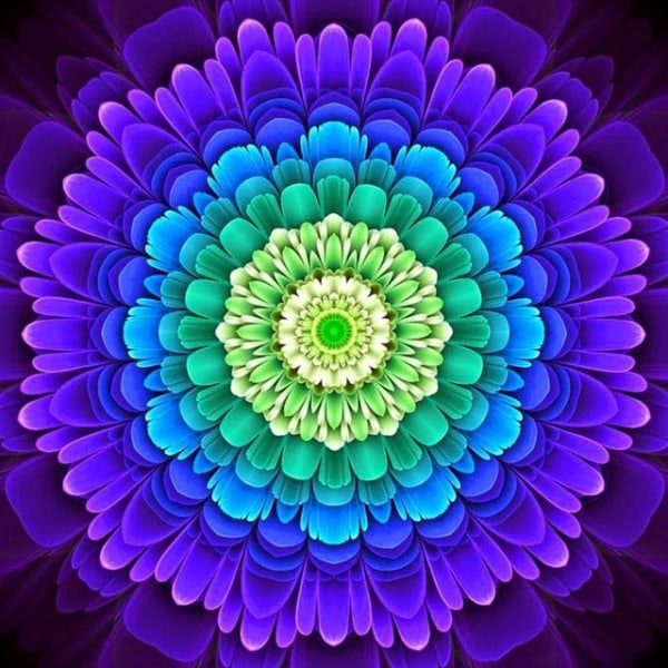 30 × 40 Fleur psychédélique violette timanttipeinture (30 * 40,