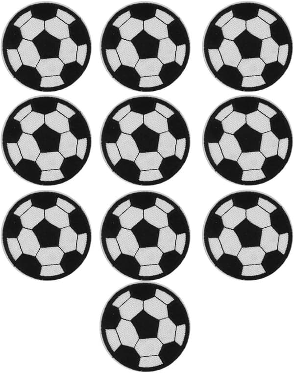 10 stk. fotballbroderi-lapper