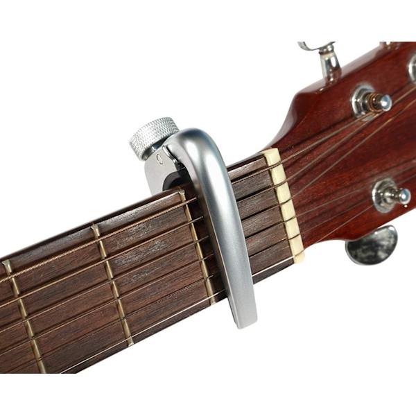 Gitarr Capo, Pro Alloy Gitarr Capo med skruvjusteringsknapp för akustisk och elektrisk gitarr, Ukulele,