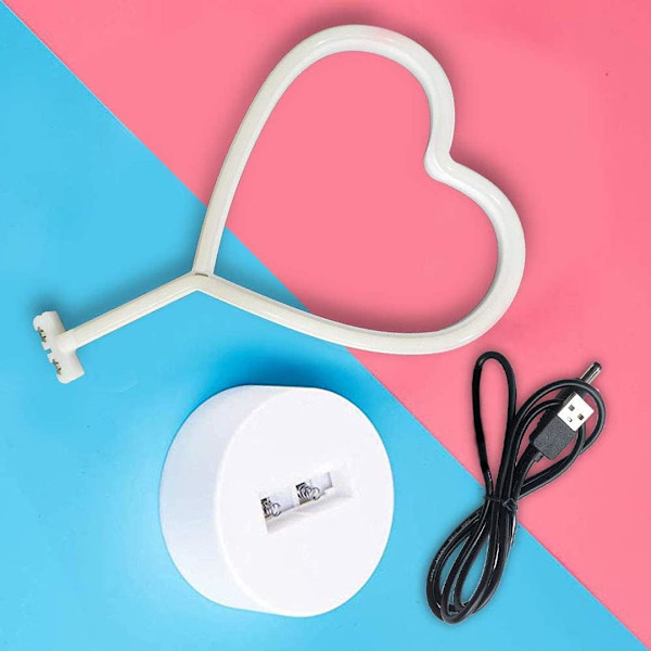 （love）Neonljus för sovrum med stativ, batteri eller USB, ljusdekoration för jul födelsedag