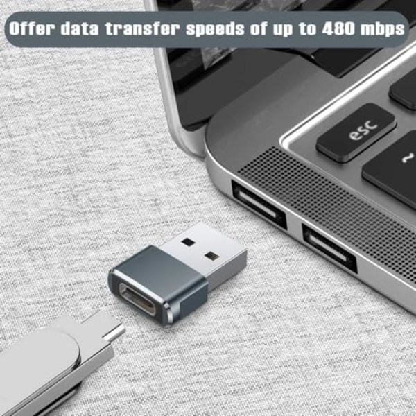 Apple iPhone 16 Laddare Adapter, USB till USB C Adapter 3-pack, USB C Hona till USB A Hane Typ C Konverterare för Apple Watch