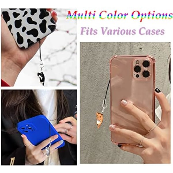 90mm 6 stk Katt Telefon Sjarmer Estetisk Mobiltelefon Sjarmer Kawaii Med Håndlaget Søt Hengende Smykker Dekor