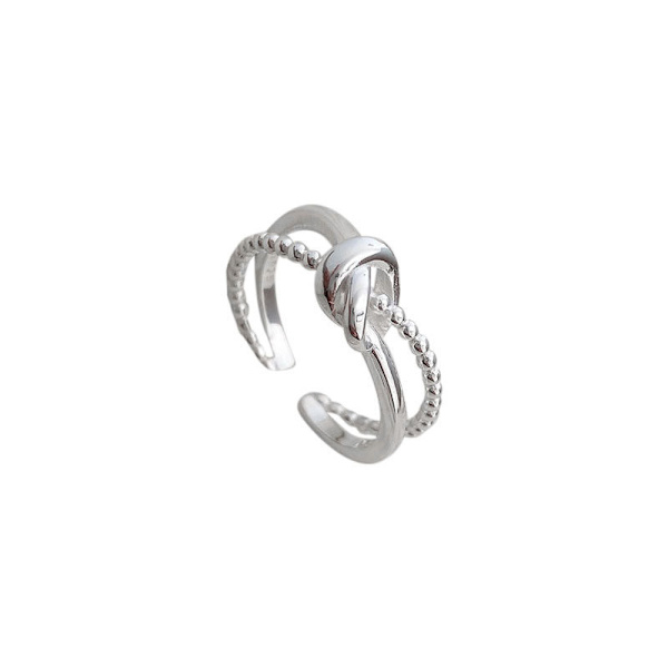 MH-Justerbara silverringar för kvinnor, 925 sterling silver kors O
