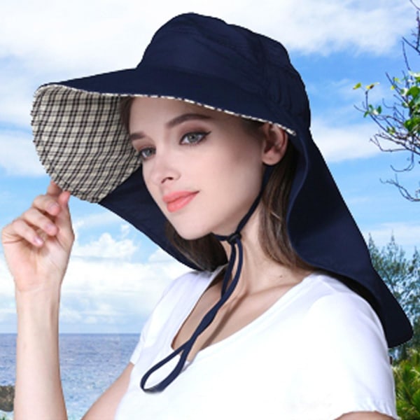 Kvinder Solhat Mænd UV-beskyttelse Bucket Hat Åndbar Blød L