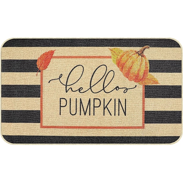 Höstlig Hallå Pumpa Lönnlöv Matta Höst Pumpa Lönnlöv Dörrmatta Thanksgiving Entrématta Höstfilt Utomhus Halksäker Matta