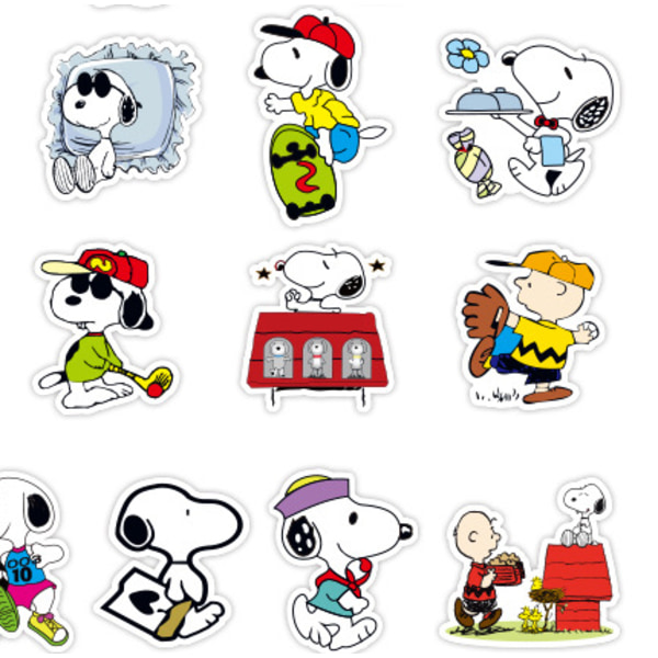Snoopy har 50 ark - Cartoon anime Snoopy Graffiti klistermärken