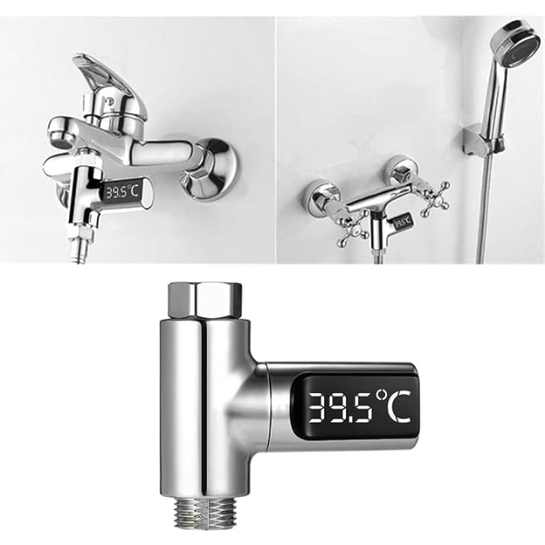 LED Shower Thermometer, 5~85°C Digital Thermometer, with 360