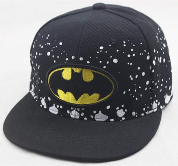 Sort Børn Bat Superman Broderet Baseball Cap Hip Hop Stre