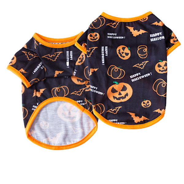 2 kpl Halloween-sarjan uusia koiranvaatteita syksyn lemmikkikoristevaatteita koko S (kurpitsapää taikurin hattu)