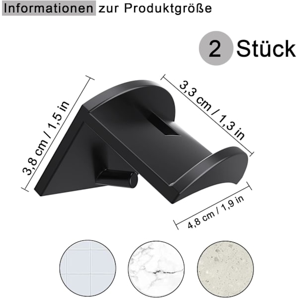 2 stk. Hodetelefonholder, ingen boring nødvendig Silica Gel Hodetelefonholder, med krok Hodetelefonhol