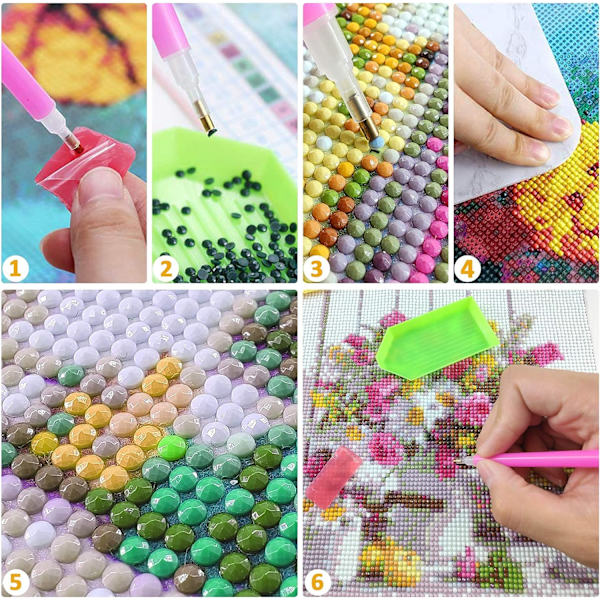 30×40cm 5D Diamantmålning Full Eiffeltorn, DIY Diamantbroderi