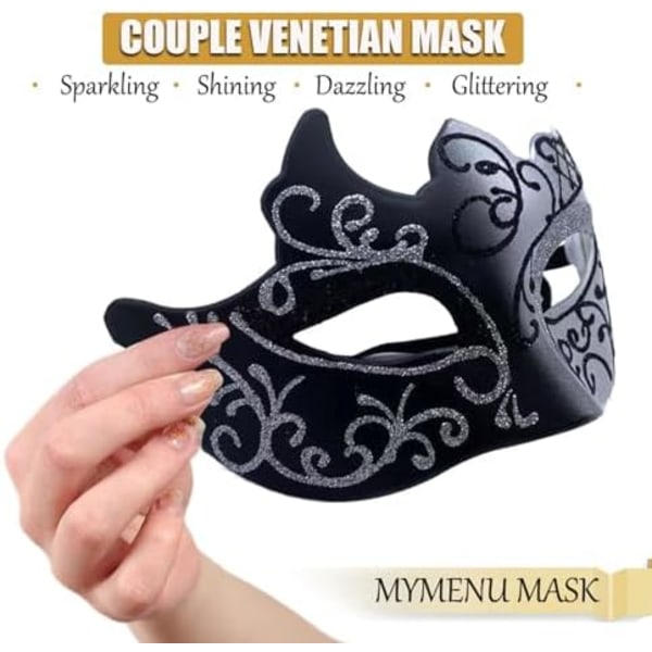 Mask för Män Kvinnor Venetianska Halloween Mask för Kostymfest Bal