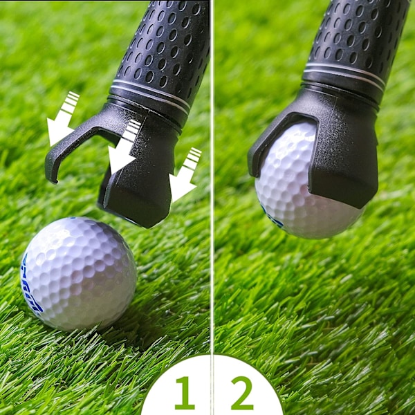 3-pack 3-prongad golfbollplockare - Svart - Bärbar gripare T