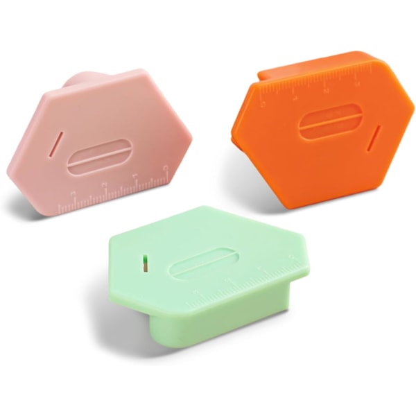 3 st Magnetiska Sömguide för Symaskin, Multifunktionell Polygon Hemguide med Skala, Magnet Hemguide för Söm