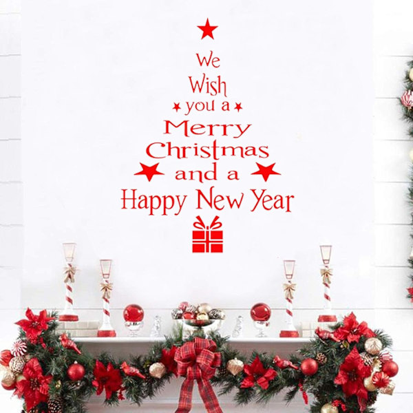 Xmas Snowflake Vindue Sticker, Jule Vindue Klistermærker,
