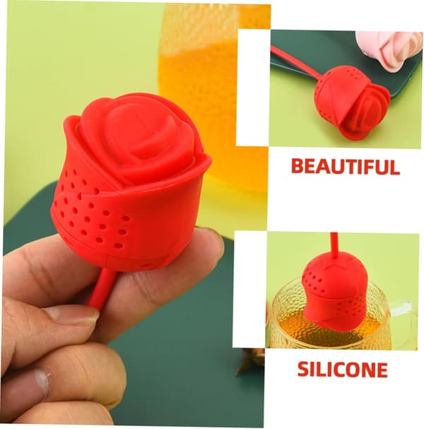 Silikon Rose Te Pose Infuser Løs Te Sil Gadget Valentinsdag