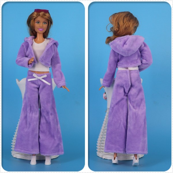 12 sæt Barbie-dukketøj, velegnet til 30 cm Barbie-dukker, moderigtigt tøj, sweatere, frakker