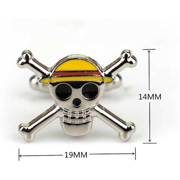 1 stk. Manchetknapper Luffy Skull Manchetknapper Herretilbehør Gaver