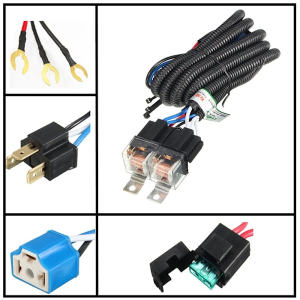 H4 Negativ Skift LED Forlygte/Pære Ledningsnet Conn