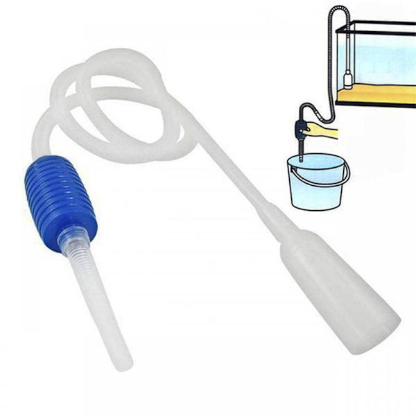 Akvarierensare Siphon. Manuell Sandsugpump, Enhands