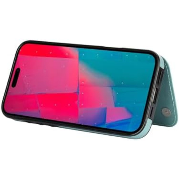 Telefonveske Kompatibel med iPhone 16 Pro Max 6,9 tommer med Herdet Glass Skjermbeskytter Kortlomme Lommebok Deksel Stativ