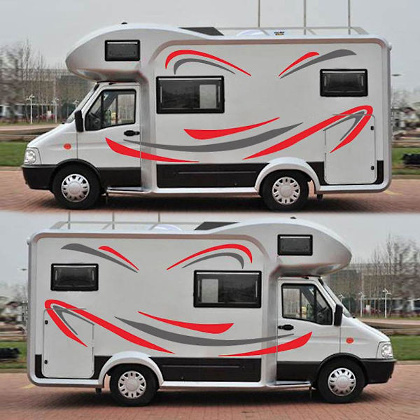 Rv Autocamper Universal Karosseri Klistermærke Diy Striber Til Campingvogn