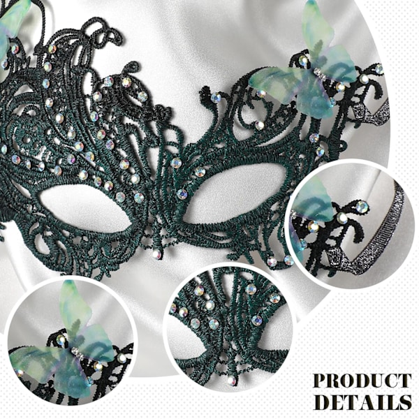 1 stk. Blonde Maskebal Masker - Vintage Antik Maske til Mænd Kvinder Karneval Fest Mardi Gras Aftenbal